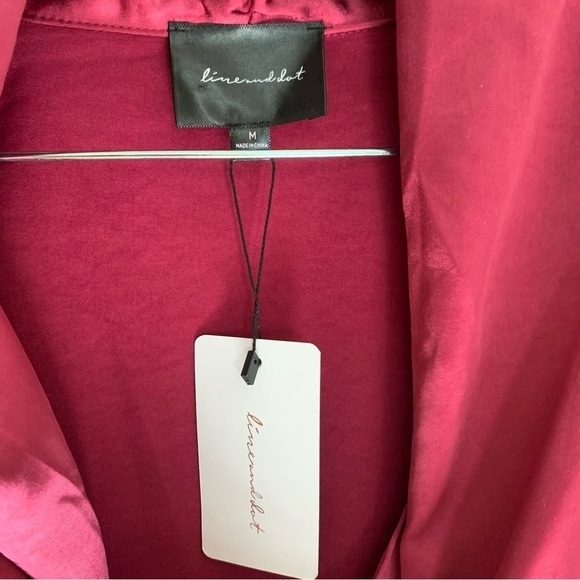 NWT Line and Dot Simone Long Sleeve Top in Cranberry M - Picture 4 of 12